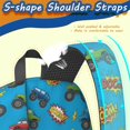 thumbnail image 5 of Monster Cartoon Truck Blue Pattern 17" Waterproof Oxford School Backpacks for Teens, S-Shape Padded Straps, for School, Travel, Hiking, Camping, 5 of 5