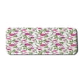 thumbnail image 1 of Floral Computer Mouse Pad, Magenta Tones Flower Design with Long Curved Branches and Leaves Art, Rectangle Non-Slip Rubber Mousepad Large, 31" x 12", Olive Green and Hot Pink, by Ambesonne, 1 of 2