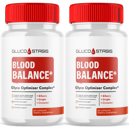 Gluco Stasis Blood Balance Support Pills Advanced Formula Vitamin Supplement GlucoStasis 120 Capsules