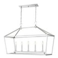 thumbnail image 3 of Polished Nickel Five Light Linear Chandelier from the Townsend Collection, 3 of 5