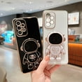 thumbnail image 2 of Compatible with Samsung Galaxy A23 Electroplated Case Women Girls Plating Astronaut Hidden Stand Case Camera Lens Protection Soft Silicone Case for Galaxy A23 4g/5g Universal 6.6 inch (Black), 2 of 8