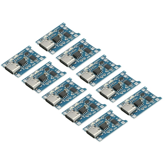 TP4056 TYPE-C USB 4.5-5.5V 1A Battery Charger Module Board Pack of 10