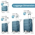 thumbnail image 7 of Luggage Sets 4 Piece Set,Hard Shell Lightweight Suitcase with Spinner Wheels,Expandable Carry On Luggage for Men Women with Tsa Lock,Peacock Blue,14/20/24/28in, 7 of 7
