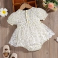 thumbnail image 3 of Eashery Baby Casual Tulle Rompers for Boys Printed Short Sleeve Baby Rompers Boy Girl Beige 12-18M, 3 of 5