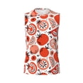 thumbnail image 6 of Lsque Hand Drawn Tomatoes Print Men's Cotton Blend Sleeveless Muscle Shirts (S-3XL)- Moisture Wicking, Odor Protection, UPF 30+,Medium, 6 of 8