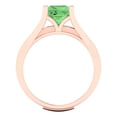 thumbnail image 4 of Clara Pucci 18K Rose Gold 2.28 Simulated Green Diamond Engraveable Engagement Ring + Wedding Band Set, 4 of 7