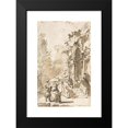 thumbnail image 2 of Francesco Guardi 13x18 Black Modern Framed Museum Art Print Titled - Architectural Capriccio; Garden Entrance to a Palace (1712-93), 2 of 5