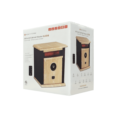 Heat Storm - 1500 Watt Infrared Cabinet Space Heater - BLACK
