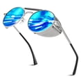 thumbnail image 1 of Gafas de Sol Sunier Retro Redondas Polarizadas Steampunk S92, 1 of 5