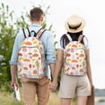 thumbnail image 6 of Balery Cute Cartoon Mushrooms Vintage Canvas Backpack for Men and Women - Large Capacity, Durable Travel Laptop Bag for School, Work, Hiking, and Outdoor Activities, 6 of 7