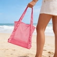 thumbnail image 7 of Mesh Beach Bag Large Capacity Drawstring Tote Portable Net Bag for Wet Clothes Towels Snorkeling Gear Pool Swimming by PALIFEUR, 7 of 7