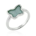 thumbnail image 2 of Gemistry Womens or Girls 925 Sterling Silver Genuine Amazonite Butterfly Ring. 1.36 CT TW. Gemstone and Birthstone Jewelry Gift For Her. Birthday|Wedding|Anniversary, 2 of 5