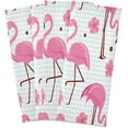 thumbnail image 2 of SKYSONIC Pink Tropical Flamingo Kitchen Dish Towel Set,Drying Kitchen Towels Tea Towels Gift Set for Drying Cleaning Cooking Baking 6Pcs, 2 of 7