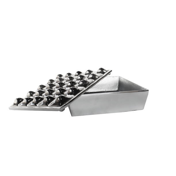 Cenicero brasero cuadrado de pewter Corner Home & Garden Pewtter, Cromado, Accesorio