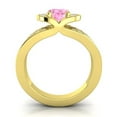thumbnail image 4 of Diamond-Capitals 2.35 Carat (F-G/VS1) Natural Diamond Pink Sapphire Gemstone Trendy Engagement Ring for Ladies 14K Yellow Gold Size 8, 4 of 8