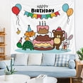 thumbnail image 1 of Fondo de cumpleaños estilo de tela foto red tapiz rojo dibujos animados para niños dormitorio de bebé decoración colgante de tela, 1 of 6
