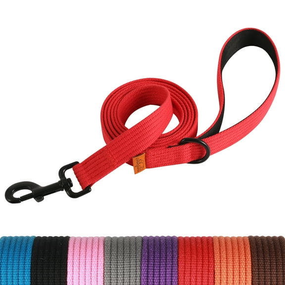 Lynxking Webbing Dog Leash, 6 ft Dog Walking Lead with Padded Handle and Welded D-Ring for Large Medium Small Dogs