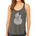 thumbnail image 1 of LA Pop Art Women's Premium Word Art Flowy Tank Top - Rock Guitar Head, 1 of 2