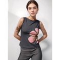thumbnail image 6 of Women'S Summer Y2k Floral Tank Top Sleeveless Flower Print Graphic Tee Crewneck Crop Tank Top Gray M, 6 of 9