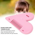 thumbnail image 5 of Cute Peach Heart Hair Cutting Comb Double Trimmer Manual Self Styling Tool for Children and Adults, 5 of 7