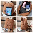 thumbnail image 3 of Mochilas De Compras De Viaje Para Niñas Y Niños, Mochila De Lana De Cordero Para Mujer, Bolsos De Hombro De Felpa Con Forma De Oso Para Viajes Diarios Kearding AP006670-05, 3 of 6