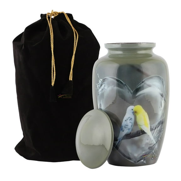 Urns for Human Ashes Adult Size Handcrafted Cremation Funeral Burial Decorative Urns with Velvet Bag – Secure Screw Top Seal - Protective Coating 200Cu/In