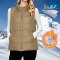 thumbnail image 4 of IUYRTFE Women's Quilted Zip-Up Vest Stand Collar Sleeveless Lightweight Puffer Gilet, 4 of 9