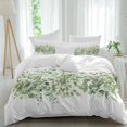 thumbnail image 2 of Sage Green Eucalyptus Leaves Duvet Cover Set, Spring Summer Botanical Floral Soft Duvet Cover Full Size Bedding Set 4 Pieces, 1 Quiltcover and 2 Pillowcases with Zipper, 1 Bed Sheet for All Seasons, 2 of 9