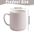 thumbnail image 2 of Plastic Mug Drinking Cup with handle, Reusable Drinking Mug, Kitchen Plastic Water Cup, Minimalist Neutral Tone Coffee Mug, Unbreakable Cup for Bathroom, Kitchen, Vanity Counter 3.62×3.15 in,White, 2 of 5
