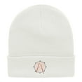 thumbnail image 5 of Snare Drum Embroidered 12 Inch Long Knitted Beanie - White OSFM, 5 of 5