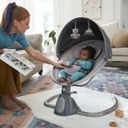 Monbebe 5-Mode Baby Swing with Bluetooth، Castle Point