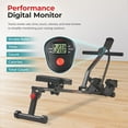 thumbnail image 2 of Sunny Health & Fitness SMART Compact Adjustable Rowing Machine, Rameur réglable compact avec 12 niveaux de résistance ajustables, Entraînement complet du corps, Connexion via Bluetooth avec l'applicat, 2 of 7