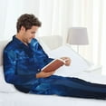 thumbnail image 5 of KLL Pegasus Night Sky Sleepwear Mens Flannel Pajamas,Long Cotton Pj Set, 5 of 7