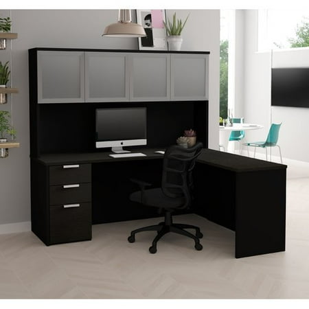 Latitude Run Hartleton Contemporary L Shape Corner Desk With Hutch This On Opens A Dialog That Displays Additional Images For With The Option To Zoom In Or Out