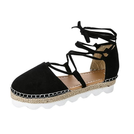 

NECHOLOGY Womens Dress Sandals Low Heel Fashion Thick-Soled Sandals Shoes Straps Ankle Loop Minimalist Sandals Women Black 9.5
