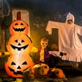 thumbnail image 2 of Costway 5 Ft  Halloween Inflatable 3-Pumpkin Stack Blow Up Pumpkin Ghost Yard Decoration, 2 of 9