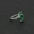 thumbnail image 5 of Birthstone Ring for Women Statement Ring 3 Stone Sterling Silver Cz Ginger Lyne Collection, 5 of 5