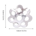 thumbnail image 2 of OFFIGAM 1000Pcs Plated Silver Jewelry Bead Caps with Flower Design Durable Metal Spacer End Caps for Bracelets, 2 of 7