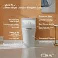 thumbnail image 3 of Aukfa T029-WT Elongated One Piece Toilet, Dual Flush 1.1/1.6 GPF Toilet for Bathroom, 12" Rough-In, 3 of 10