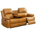 thumbnail image 6 of AUKFA 3 Seats Recliner Sofa Chair, Home Theater Sofa with Flipped Backrest and Cupholder, Yellow, 6 of 14