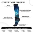 thumbnail image 3 of Lsque Hawaiian Beach Pirate Moon Pattern Sport Compression Socks for Men & Women 15-20 mmHg Knee High Nurse Pregnant Running Medical and Travel Athletic, 3 of 6