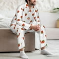thumbnail image 7 of Kdxio Hand Drawn Strawberry Men’s Pajama Set Pajamas For Men 2 Piece PJ Set with Men Pajama Pants and Long Sleeve T-Shirt Lounge Set-Large, 7 of 7