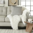 thumbnail image 3 of Nourison Fur Lt Grey Decorative Throw Pillow , 1'10" x 1'10", 3 of 5