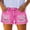 Hot Pink, variant on Women Pants Casual Summer Women's Denim Button Zipper Short Summer Mid Waist Stretchy Pockets Jean Shorts Light Blue 8(L)
