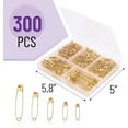 thumbnail image 6 of Mr. Pen- Safety Pins, 300 Pack, Assorted Sizes, Golden, Safety Metal Pins for Clothes, 6 of 8