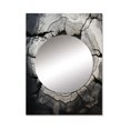thumbnail image 2 of Designart "Monochrome Geode Tranquility" Spiritual Stone Mirror Wall Decor - Traditional Black Spiritual Large Mirror Wall Decor For Bedroom - 40" x 30" Inch, 2 of 5