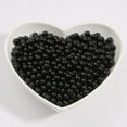 thumbnail image 3 of Feildoo Faux Pearl Beads 6mm Pearl Craft Beads Pearls with No Hole for Sewing Crafts, Decoration, Bracelet Necklace Jewelry Making, Vase Filler - 100g, Black, 3 of 5