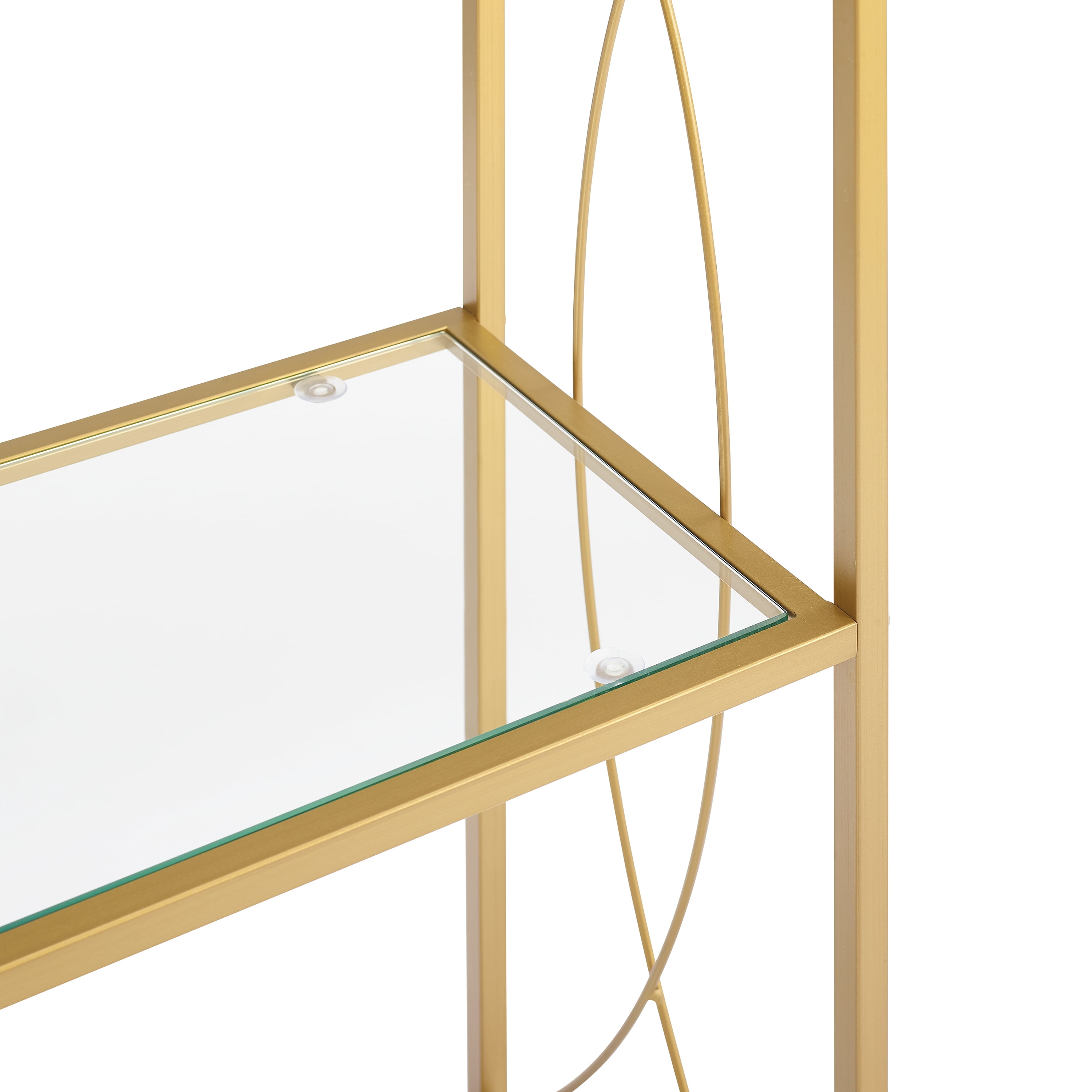 Crosley Furniture Helena Bookshelf with Glass Shelves, Bookcase Storage