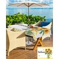 thumbnail image 5 of Fsddascl Spring Sunflower Outdoor Tablecloth - 52x70 Inch Rectangle Dining Table Cover, Yellow Butterfly Plaid Botanical Waterproof Outdoor Table Cloth with Umbrella Hole & Zipper for Picnic/Patio, 5 of 7