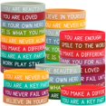 thumbnail image 1 of Pulseras motivadoras de silicona JUNEBRUSHS 64 piezas Macaron, 1 of 7